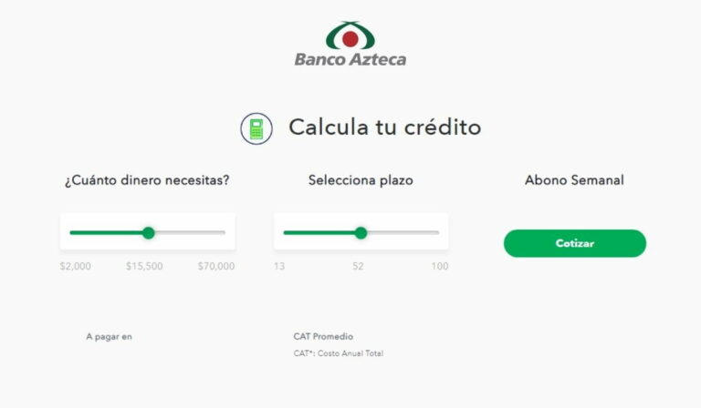 Simulador de préstamo personal Banco Azteca: Aprenda a usarlo