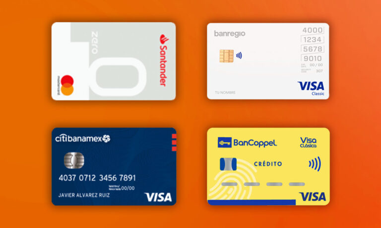 Las mejores tarjetas de crédito con límite menor o igual a 4,500 pesos